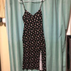 Eclipse black floral body con dress